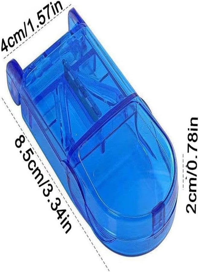 URMIT SURGICAL 1Pc Blue Pill Cutter & Splitter with Built-In Dispenser - Precision Pill Cutter for Small or Large Pills, Tablets & Vitamins - Medication Organizer for Adults & Seniors - Image 2